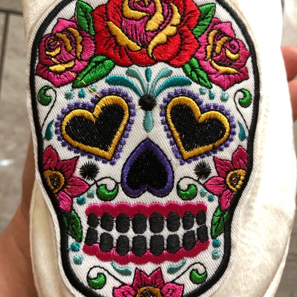 Betsy Johnson calavera “sugar skull” slippers - Picture 3 of 7